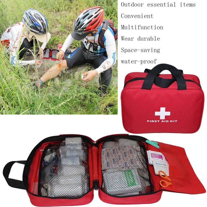 AOUTACC Nylon First Aid Empty Kit,Compact Waterproof and Lightweight First