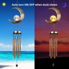 DesGully Wind Chimes,Moon Crackle Glass Ball Solar Wind Chimes with