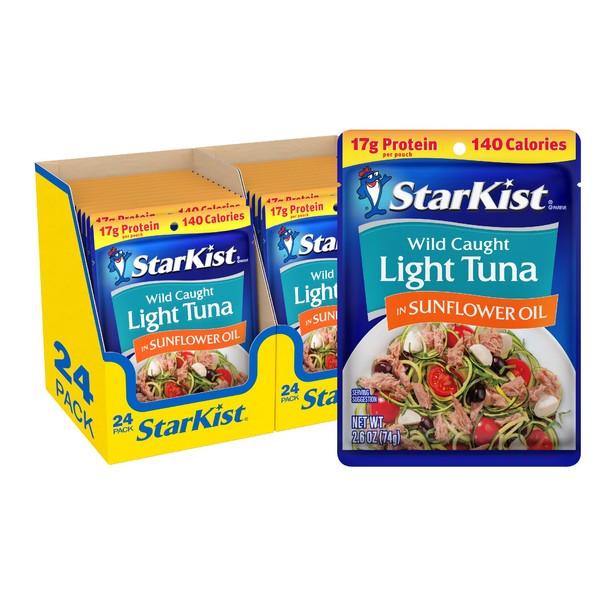StarKist Chunk Light Tuna in Sunflower Oil, 2.6 Oz(Pack of