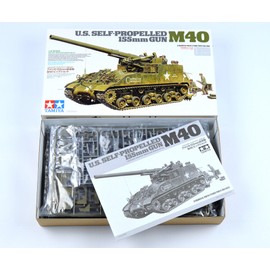 Tamiya Models U.S. Self-Propelled 155Mm Gun M40 1/35 Toy, Beige