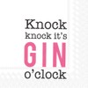 Boston International Cocktail Napkins 5 x 5-Inch Knock Knock ItsGin