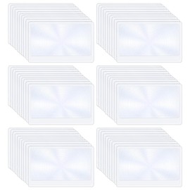 Voittozege - Lupa de bolsillo para lente Fresnel fina, tamaño tarjeta de crédito, lente de aumento para niños para leer y comenzar fuego