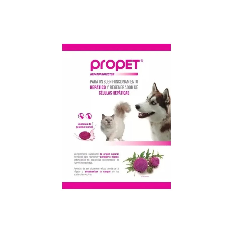 2 Propet Suplemento Para Perros/gatos Hepatoprotector 30 Cap