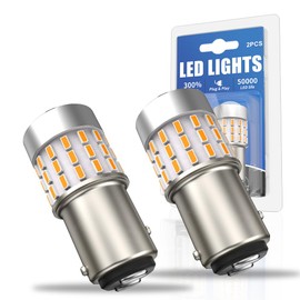 AUIMSOCO 1157 LED Front Turn Signal Bulbs for Chevy Tahoe (1995-2014) Amber Yellow, 2057 2357 7528 Bulbs Replacement, 4000LM, 300% Brighter, CANBUS Ready, Plug & Play, 2 Pack