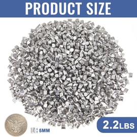 Shimeyao Aluminum Pellets (2.2 Pound) 99.9+% Raw Aluminum Alum Metal Pellets for Various Crafting, DIY Projects, and Metalworking Electroplating Applications