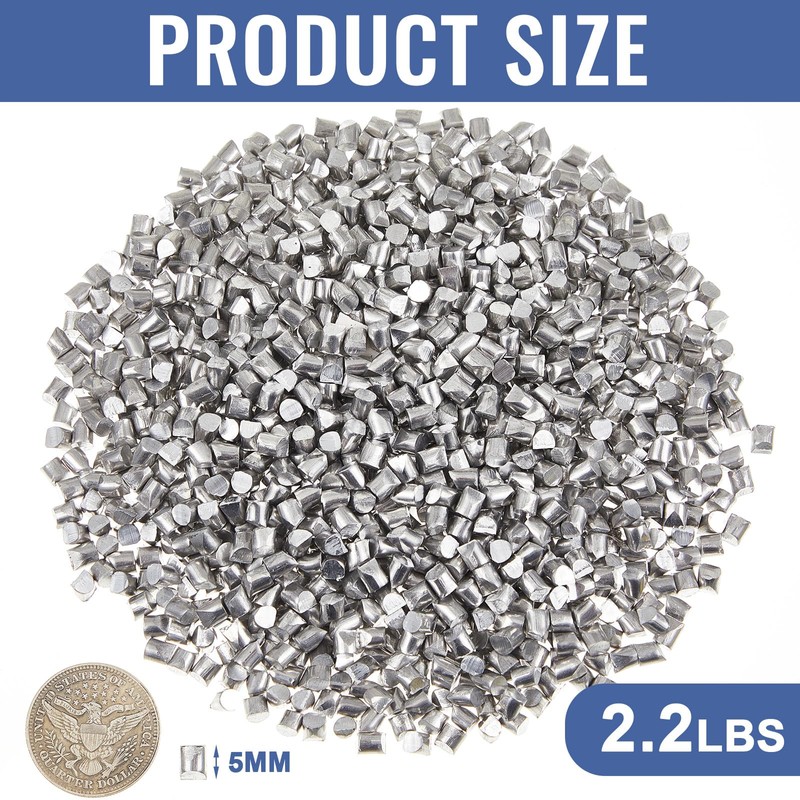 Shimeyao Aluminum Pellets (2.2 Pound) 99.9+% Raw Aluminum Alum Metal
