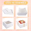 DOYIDE 16Pcs 12x12x6 Inch Cake Boxes with Cake Boards (8Pcs