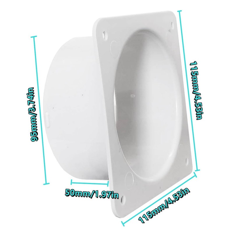 4 Inch Duct Connector Flange, JSIXASO ABS Straight Flange Connector