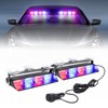 OPPBUY Red Blue Police Light with Strong Suction Cups,26 Flashing
