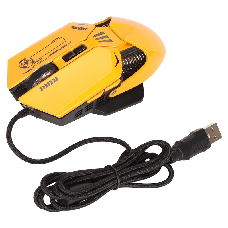 Wired Mouse Ergonomic RGB Backlit Adjustable DPI 7 Programmable Keys