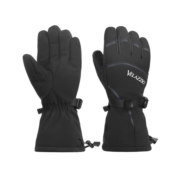 VELAZZIO Ski Gloves - Eco Friendly with Dupont Sorona, Waterproof