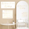Watersay 2 Pcs Welcome to Our Wedding Mirror Decal Vinyl