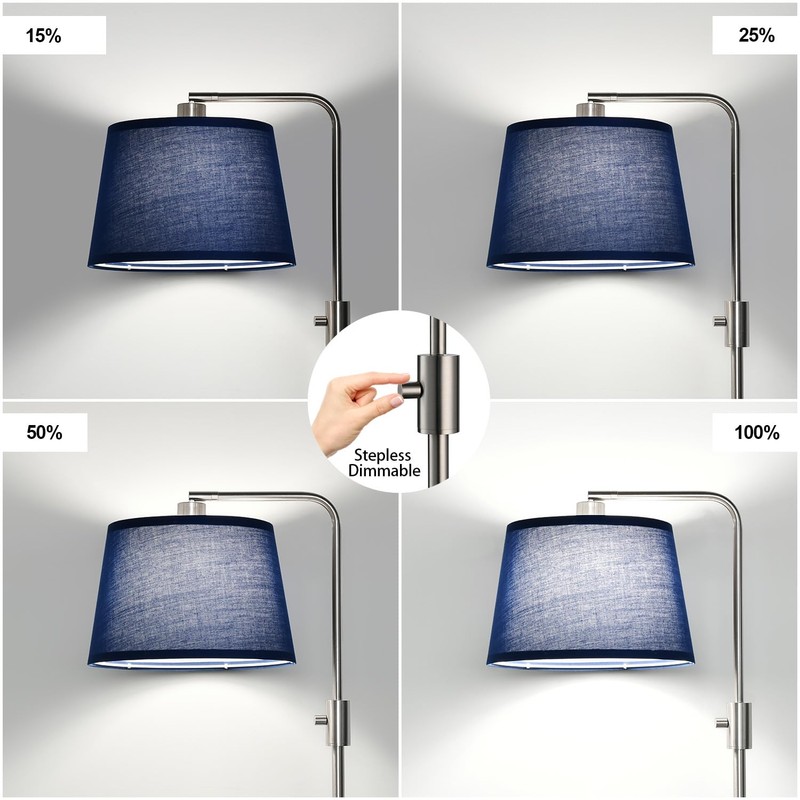 Nintiue Dimmable Floor Lamp, 1000 Lumens LED Edison Bulb Included,