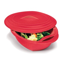 Norpro, Red Silicone Steamer with Insert, 32 oz