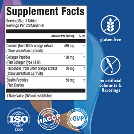 Elements Supreme Veins, 60 Tablets (30 Day Supply), Advanced Vascular Support Supplement, Supports Healthy Circulation and Elasticity in Leg Veins, Gluten Free