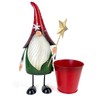 HONGLAND Christmas Decorations Outdoor Metal Gnome Yard Art Garden Gnomes