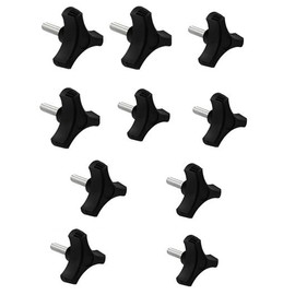 5/16"-18 Male Thread Wing Nut Knob 2 inch Diameter with 2 inch Long Threaded Post for Lawn Mower, Woodworking Tools & Jigs, Clamps Umbrella Base, (Pack of 10) ﻿