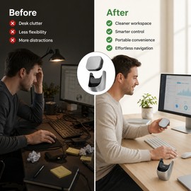 Detachable Bluetooth Air Mouse with Magnetic Touchpad – Rechargeable Wireless Mouse & Presentation Controller for Office, Travel, Meetings & Smart Device Control
