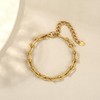 SKENUDY 18K Gold-Plated Chunky Chain Bracelets for Men and Women