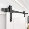 Sliding Barn Door Roller Hardware Kit (J Shape Design)