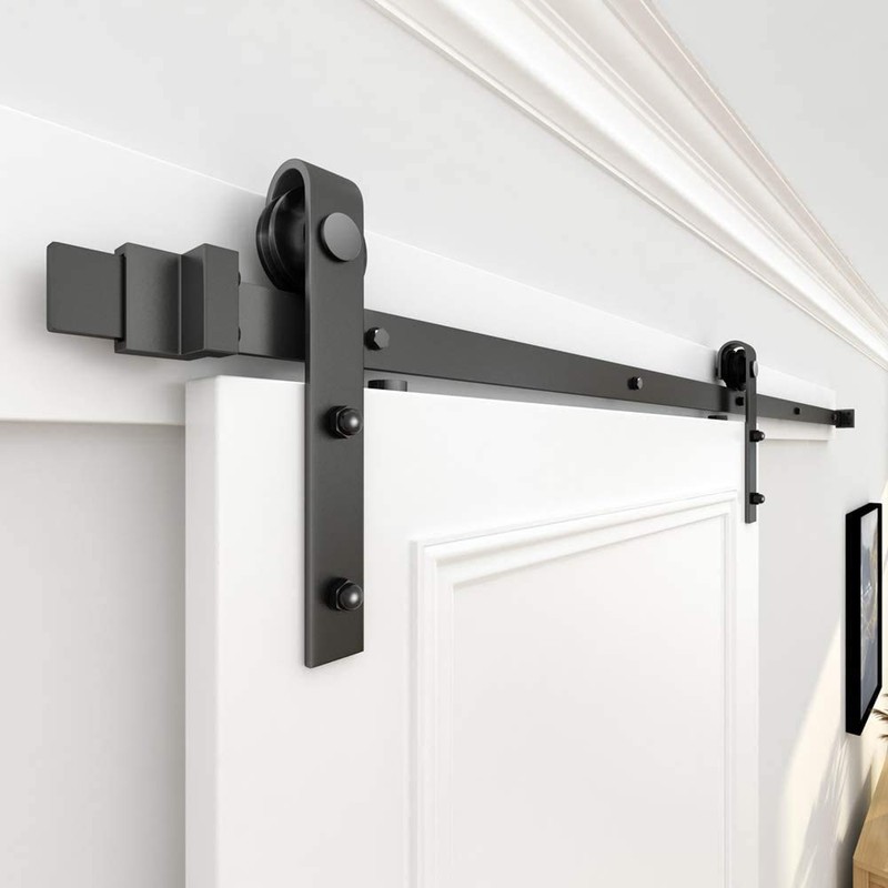 Sliding Barn Door Roller Hardware Kit (J Shape Design)