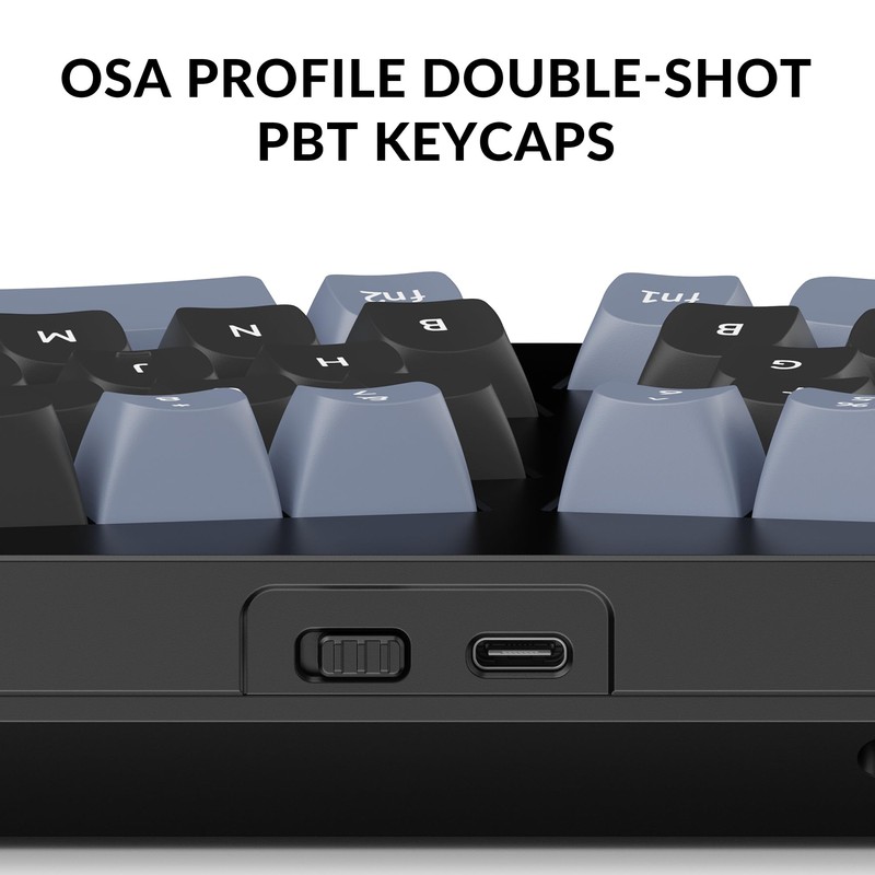 Keychron Q8 Wired Custom Mechanical Keyboard, 65% Alice Layout QMK/VIA