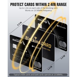Schembo RFID Blocking Card,Contactless NFC Debit Credit Card Passport Protector, One Card Protects Entire Wallet/Purse for Men & Women, Smart Slim Design Perfectly Fits in Wallet/Purse (4Pack Black)