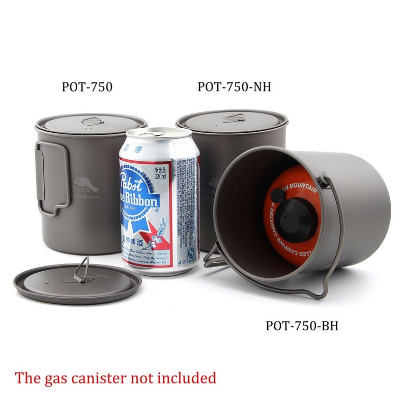TOAKS Outdoor Titanium Cup 750 ml Titanium Pot