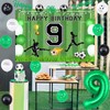 Sursurprise 9th Football Birthday Decorations Green and White for Boys,