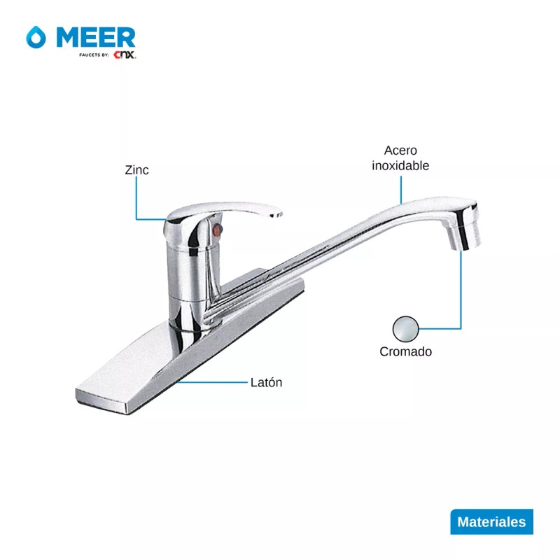 CNX Llave Mezcladora Para Lavabo (cromada) Resistente Y Duradera