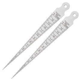 eMagTech 2Pcs Wedge Feeler Gauge Taper Gap Gauge Taper Welding Gauge Feeler Gap Hole Measuring Tool for Inner Diameter Hole Diameter Stainless Steel
