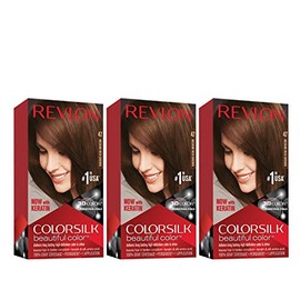 Revlon Colorsilk Beautiful Color, Medium Rich Brown, 3 Count