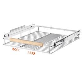 SANNO Pull Out Cabinet Organizer, Expandable Slide Out Cabinet OrganizerKitchen Sliding Shelf Under Sink Shelf, Expandable Drawer Shelves with Sliding 12.1~18.4" W