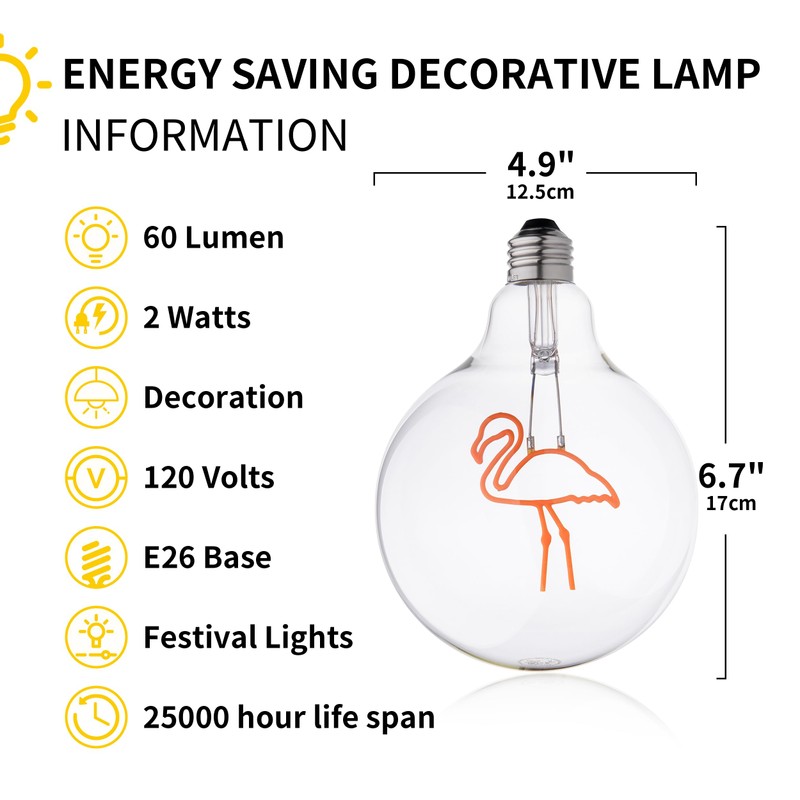 CybaaLuxzus 2W LED Decorative Light Bulb - Happy Signed, Design,