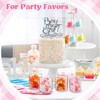 Taiyin 50 Pcs Plastic Acrylic Circle Box with Lid Clear