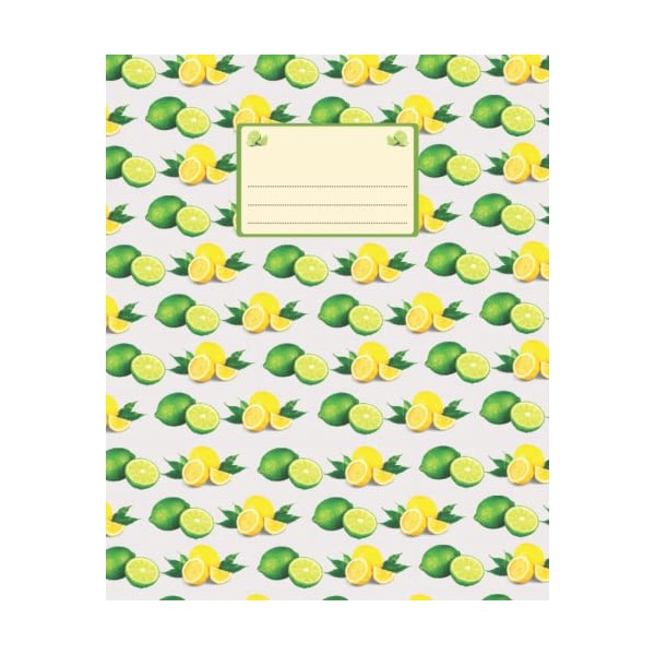 Lemon & Lime Composition Notebook: Sour fruits design notebook, Lemon