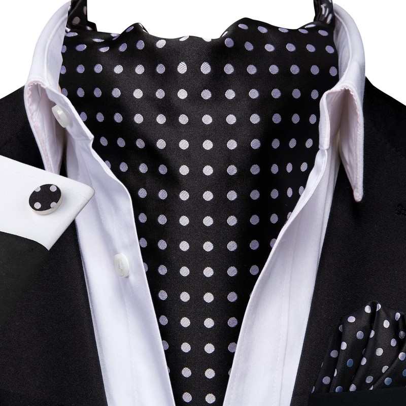 Dubulle Paisley Floral Ascot Tie for Men Self Tie Mens