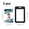 3 Pcs Vertical Hard Plastic Case Black Card Protector Pouch