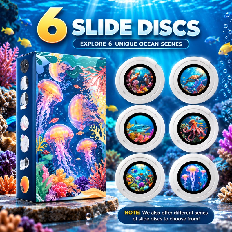 Galaxy Projector Pro Ocean Disc Set – 6 Replaceable 4K