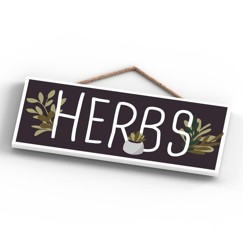 Global Designs Herbs Garden Theme Gift Idea Hanging Plaque