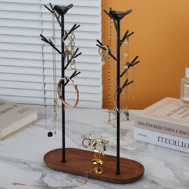 Half Room Branch Jewelry Rack Tree Tower Rack Hanging Organizer for Ring Earrings Necklace Bracelet,Suitable for living rooms, bathrooms,offices,etc.