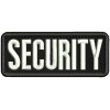 SECURITY 1 EMBROIDERY PATCH 2X5 HOOK ON BACK WHITE ON