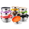 Lazycorner Mixing Bowls with Airtight Lids Set 5 Pcs Stainless
