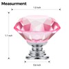 Ravinte Pack of 10 Crystal Drawer Knobs and Handles, Pink