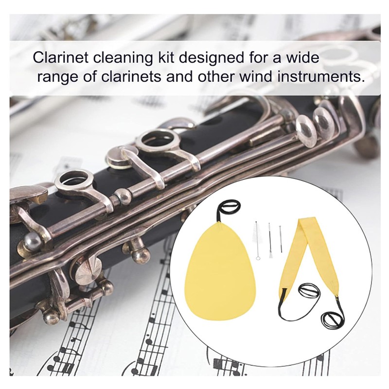 Clarinet Cleaning Kit Portable Effective Cleaning Saxophone Clean Care Maintenance