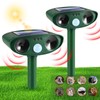 JahyElec 2025 Solar Animal Repellent, 2 Pack Ultrasonic Animal Repeller