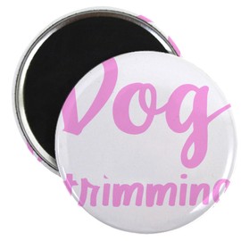 CafePress Let'S Talk About My Trimming Skills Do Magnets 2.25" Round Magnet, Refrigerator Magnet