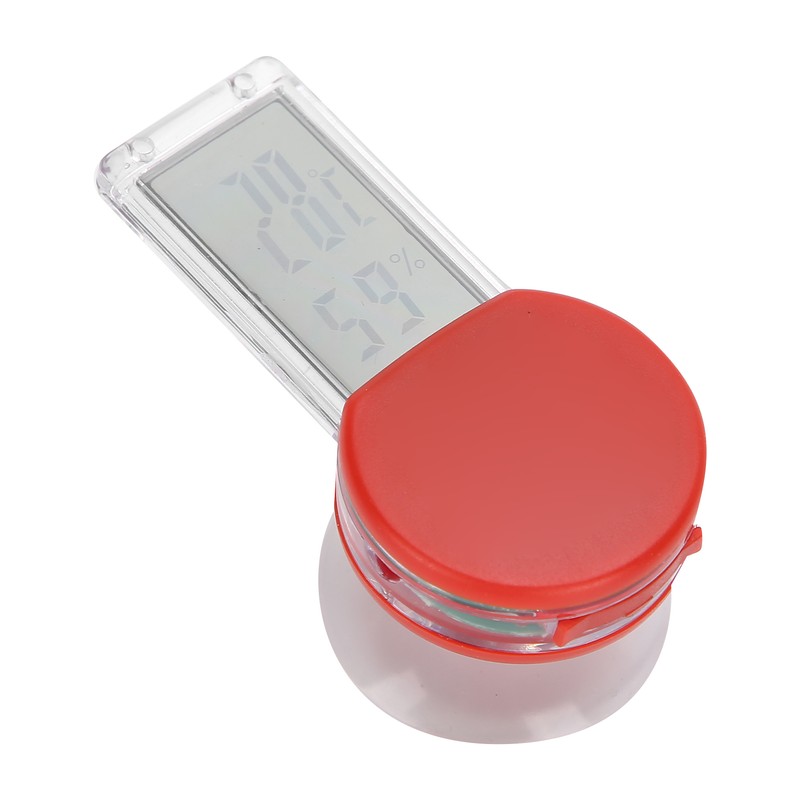 Reptile Terrarium Thermometer Hygrometer Digital Display Pet Tank Temperature GaugeRed