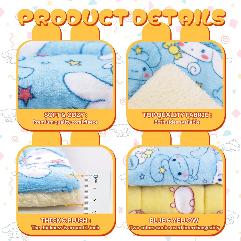 CHICAUP 2 Pcs Guinea Pig Bed, Washable Rabbit Bunny Bed