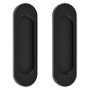 MOROBOR Self-Stick Oval Sliding Door Pulls, 2pcs Aluminum Alloy Flush